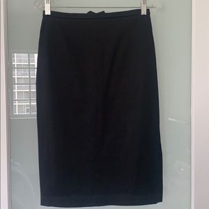 French Connection Black Satin Pencil Skirt Size 8